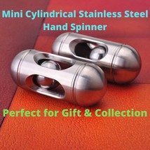 Mini Cylindrical Stainless Steel Hand Spinner | Metal Small Anti Stress Spinner - £36.16 GBP+