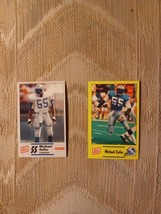 2 Michael Cofer Detroit Lions Football Cards 1990 1991 Oscar Mayer Police... - $9.90