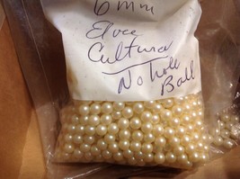 Vintage Pearls  (10 pearls) 6mm  cultured Pearls no hole, perfect for ea... - $18.80