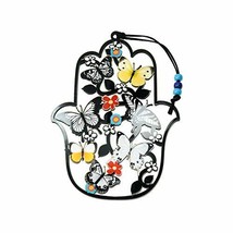 Hamsa Hand Wall Hanging Kabbalah Blessings New Wood Laser Cut Black (one) - £16.95 GBP