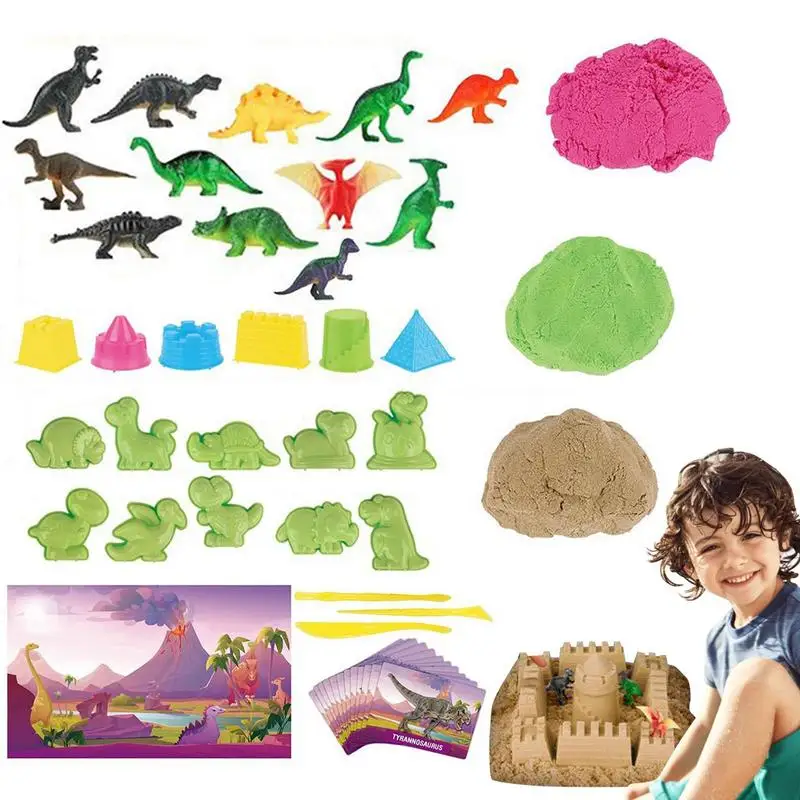 Construction Dinosaur Play Sand Set Ultra-light Clay Space Sand Dinosaur Mould - £27.87 GBP