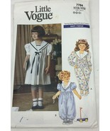 Vintage Little Vogue 7764 Sewing Pattern Mid Knee Pant Romper Jumper Siz... - £19.74 GBP