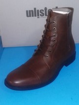 Unlisted by Kenneth Cole Men&#39;s Blind Turn Boot Color Brown Size 9.5 Med Dbl Zipr - £55.41 GBP