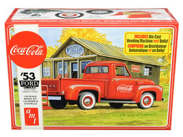 Skill 3 Model Kit 1953 Ford F-100 Pickup Truck Coca-Cola w Vending Machine Dolly - £38.99 GBP