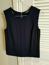 Magaschoni  New York NAVY  Sleeveless Zipper  Top  Size 4 New You Will L... - £9.18 GBP