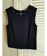 Magaschoni  New York NAVY  Sleeveless Zipper  Top  Size 4 New You Will L... - $221.42 MXN