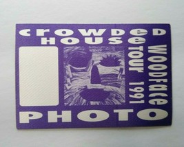 Crowded House Woodface Backstage Pass Original 1991 Split Enz New Wave Purple - $16.63