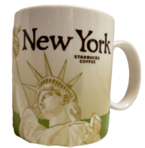 Starbucks New York Collector Series Cup Mug 2011 Green Statue Of Liberty 16 Oz - $12.95