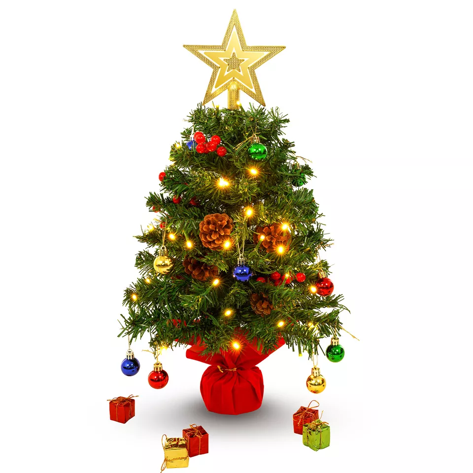 Christmas Tree Tabletop Small Mini Artificial for Xmas Party Holiday (1 ... - $62.68