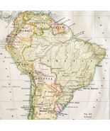 1916 Map South America Political Boundaries Brazil Chile Argentina Guian... - €17,42 EUR