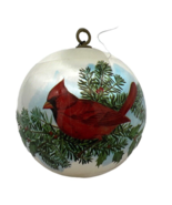 VTG 90s Christmas Ornaments Red Cardinal A Birds Sweet Song Verse Quote - £5.55 GBP