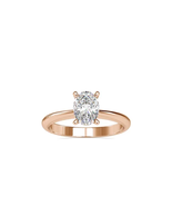 Buoyant Prong Moissanite Diamond Stone Rose Gold Ring - €950,89 EUR