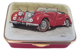 Staffordshire Classic British Car Enamel Box (Vintage) - $150.00