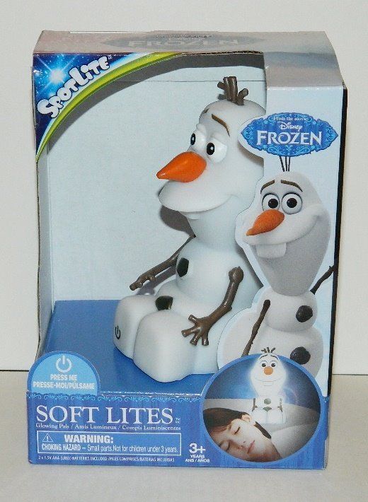 Primary image for Walt Disney Frozen Movie Olaf Figure Soft Lite Soft Formed Glowing Toy NEW BOXED