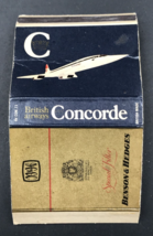 Vintage British Airways Concorde Benson &amp; Hedges Matchbook Box 4 1/8&quot; x ... - £6.75 GBP