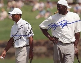 MICHAEL JORDAN AND TIGER WOODS SIGNED AUTO 8X10 RP PHOTO LEGENDS - £15.79 GBP