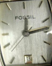Fossil F2 Date Woman Watch All Stainless Steel WR 30m Quartz Analog New Battery - £27.69 GBP