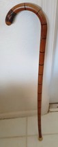 Serpent Snake Cane Walking Stick Hand Carved Wood 34.5&quot; - £69.95 GBP