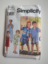 Simplicity 7716 Childs Sizes 2 - 4 Shirt Vest Shorts Overalls Kids Rompe... - $7.59