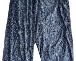 Athleta Blue Print Cropped Pants Drawstring Waist Size 22 - $33.24