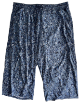 Athleta Blue Print Cropped Pants Drawstring Waist Size 22 - £26.14 GBP