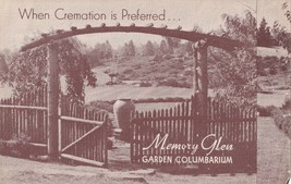 Vintage Advertising Flyer Memory Glen Cremation Services Kenwood, Washington - £7.64 GBP