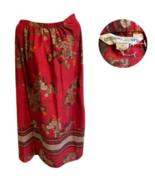 Crimson in Grace Floral Print A Line Elastic Waist Maxi Skirt Women Size... - $13.85
