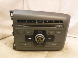 2012 12 Honda Civic Radio Cd Player &amp; Code 39100-TR0-A315 2BC6  SEU09 - $22.00