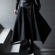 UMI MAO Dark Yamamoto Style Irregular Stand Collar Diagonal Zipper Faux Leather  - £75.99 GBP