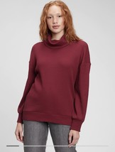 New GAP Women Dark Red Waffle Knit Turtleneck Long Sleeve Sweater S M - £27.96 GBP