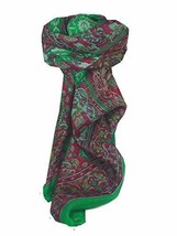 Mulberry Silk Traditional Square Scarf Ravali Teal &amp; Violet by Pashmina ... - £18.70 GBP