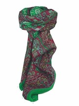 Mulberry Silk Traditional Square Scarf Ravali Teal &amp; Violet by Pashmina ... - £19.17 GBP