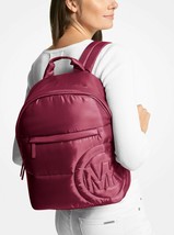 Michael Kors Rae Medium Quilted Nylon Burgundy Backpack 35F1U5RB2C NWT $368 Y - £65.70 GBP