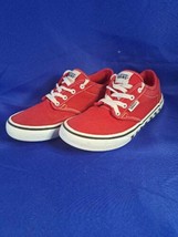 Vans Off The Wall Checkered Sole Skate Shoes Youth Size 7 Red Vans Sneakers - $21.49