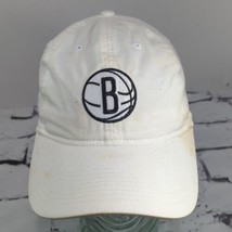 Adidas Brooklyn Nets White Hat Adjustable Ball Cap-Flaws  - £11.60 GBP