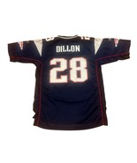 Reebok New England Patriots Corey Dillion #28 Blue NFL Football Jersey M... - $455.58 MXN