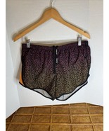 NIKE Dri Fit Womens Shorts Running Abstract Purple Brown Lined Back Zip ... - €17,08 EUR