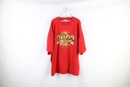 Vintage Y2K 2002 Walt Disney World Mens 2XL Distressed Spell Out T-Shirt Red - £35.16 GBP