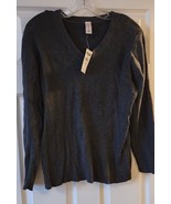New - Women&#39;s Old Navy V-Neck Sweater - Gray - Ribbed knit - XXL - £15.72 GBP