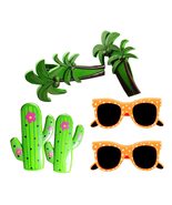 C&amp;H Solutions 3 Set (6 Ct) Coconut, Cactus, Sunglasses Beach Towel Clips... - $328.61 MXN