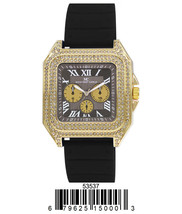 Black/Gold 5353-iced-out-watch - $36.00