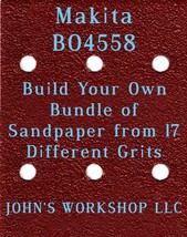 Build Your Own Bundle of Makita BO4558 1/4 Sheet No-Slip Sandpaper - 17 Grits! - $0.99