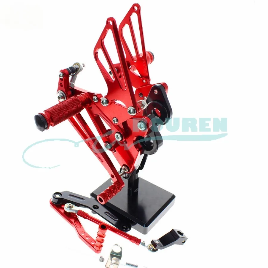 Rear Set Stand Footpegs Motorcycle Rearset Footrest Foot Pedal Pegs for ... - $216.08