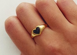 Heart Enamel Drip Oil Rings Heart Ring Adjustble One Size  - £122.75 GBP