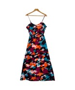 LOFT Maxi Dress Womens Petite 0P Multicolor Abstract Ruffle Sleeveless S... - $30.55 CAD