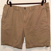 Eddie Bauer khaki elastic waist shorts size 2X casual outdoors - £11.06 GBP