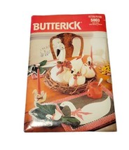 Vtg Butterick Sewing Pattern 5803 Christmas Geese Crafts Napkin Holder Place Mat - $8.99