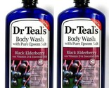 (2 Ct) Dr Teal&#39;s Black Elderberry Vitamin D Body Wash With Pure Epsom Sa... - $32.66