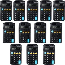 12 Pieces Pocket Size Mini Calculators Handheld Angled 8-Digit Display - £28.21 GBP