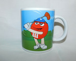 M Ms Yellow Red Sports Cup Coffee Mug Galerie 4 Inches Tall 2003 - £3.90 GBP